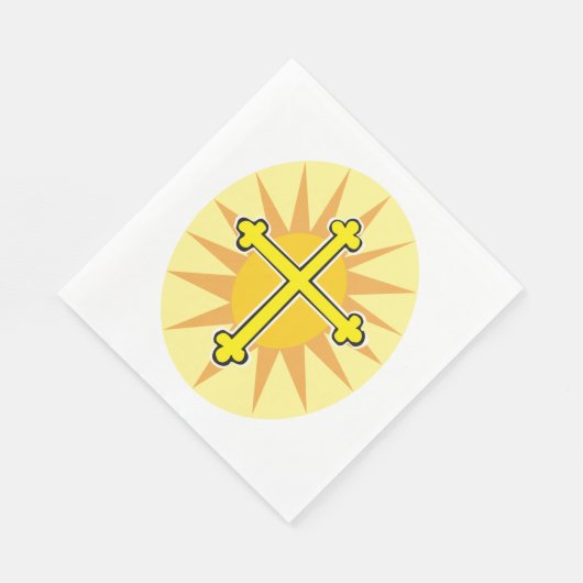 Serviette En Papier Croix d'or (Coin)