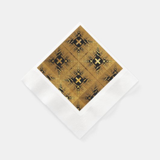 Serviette En Papier Croix d'or fractée (Coin)