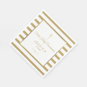 Serviette En Papier Croix d'or première sainte communion (Coin)