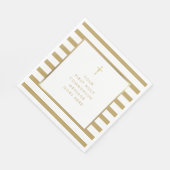 Serviette En Papier Croix d'or Stripe Premier message de communion sai (Coin)