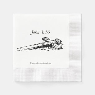 Serviette En Papier Croix du symbole chrétien
