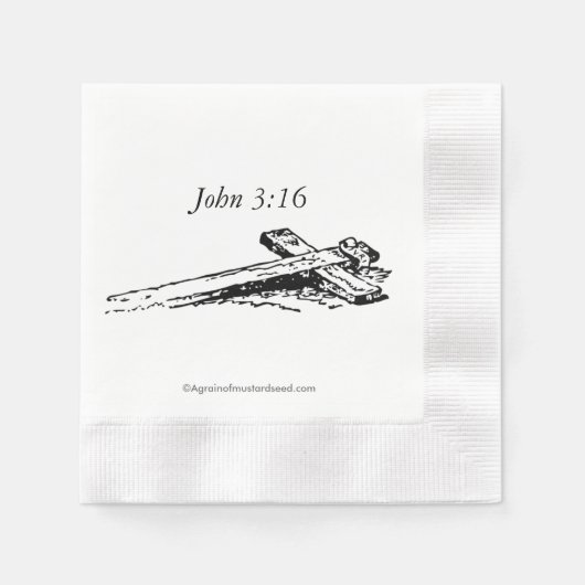 Serviette En Papier Croix du symbole chrétien (Devant)