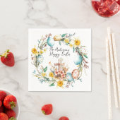 Serviette En Papier Croix et Pâques florales (En situation)