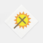 Serviette En Papier Croix Et Soleil (Coin)