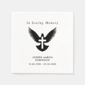 Serviette En Papier Croix funéraire simple sur Dove Memorial (Devant)