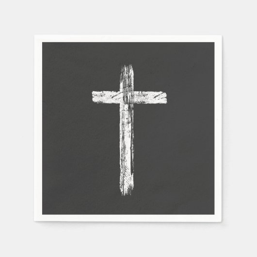Serviette En Papier Croix Grunge Chrétienne (Devant)