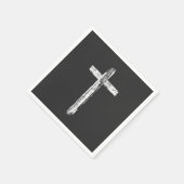Serviette En Papier Croix Grunge Chrétienne (Coin)