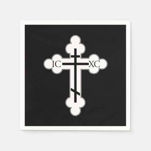 Serviette En Papier Croix orthodoxe (Devant)