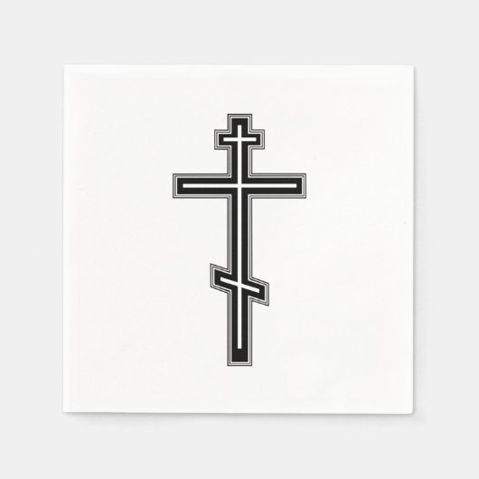 Serviette En Papier Croix orthodoxe (Devant)
