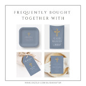 Serviette En Papier Croix Religieuse Bleue Dusty Boy Première Communio