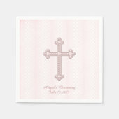 Serviette En Papier Croix rose (Devant)