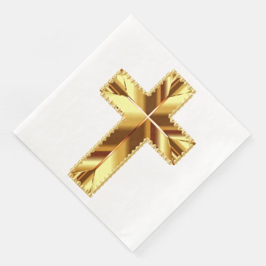 SERVIETTE EN PAPIER CROIX SAINTE EN OR (Coin)