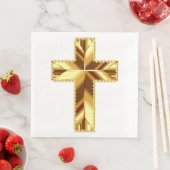 SERVIETTE EN PAPIER CROIX SAINTE EN OR (En situation)
