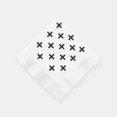 Serviette En Papier Croix suisse moderne blanche et noire (Coin)