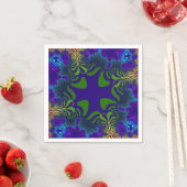 Serviette En Papier Croix verte et bleue (En situation)