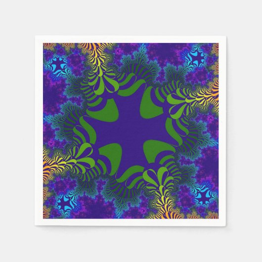 Serviette En Papier Croix verte et bleue (Devant)