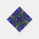 Serviette En Papier Croix verte et bleue (Coin)