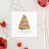 Serviette En Papier Croquembouche Choux Bun Cream Puffs Mariage Gâteau (En situation)