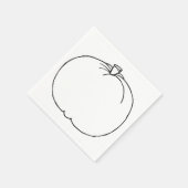 Serviette En Papier Croquis citrouille (Coin)