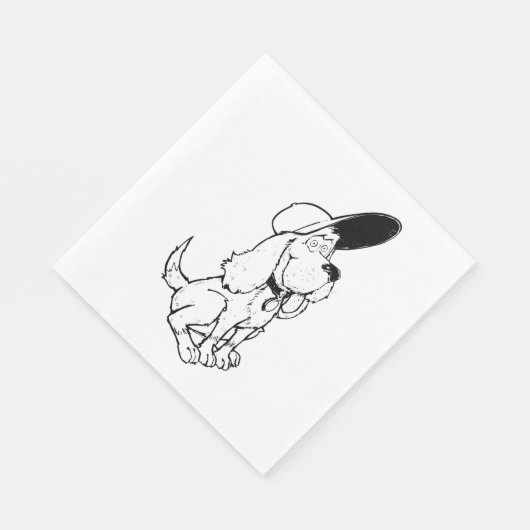 Serviette En Papier Croquis de chien (Coin)