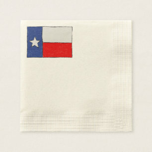 Serviette En Papier Croquis de drapeau du Texas