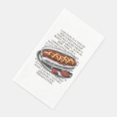 Serviette En Papier Croquis Hotdog Par CallisC Arts ⭐ ⭐ ⭐ ⭐ ⭐ (Coin)