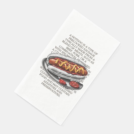 Serviette En Papier Croquis Hotdog Par CallisC Arts ⭐ ⭐ ⭐ ⭐ ⭐ (Coin)