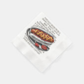 Serviette En Papier Croquis Hotdog Par CallisC Arts ⭐ ⭐ ⭐ ⭐ ⭐ (Coin)