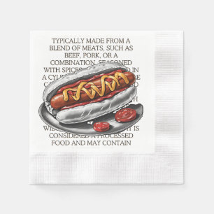 Serviette En Papier Croquis Hotdog Par CallisC Arts ⭐ ⭐ ⭐ ⭐ ⭐