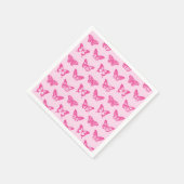 Serviette En Papier Croquis papillon, rose pâle et fuchsia (Coin)
