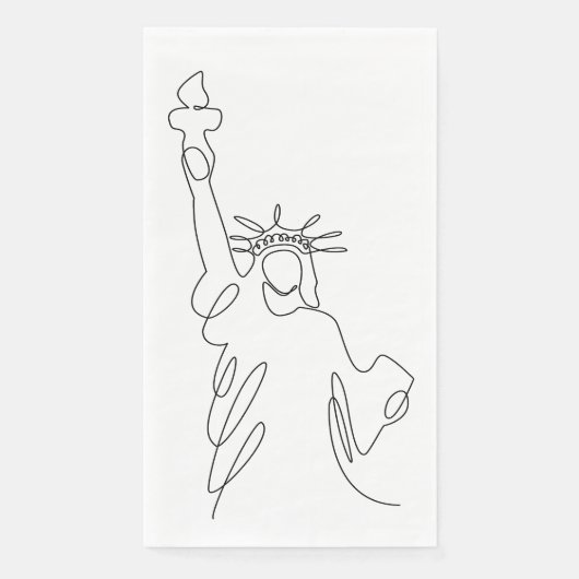 Serviette En Papier Croquis simple de Statue de la Liberté (Devant)