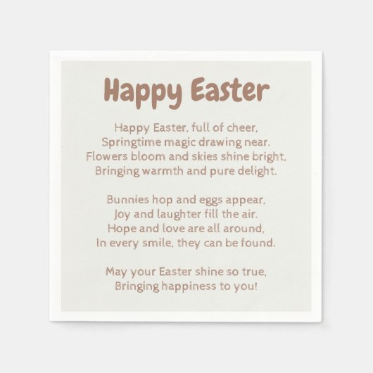 Serviette En Papier Croquis texte simple (Devant)