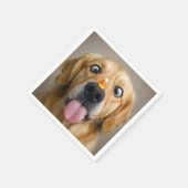 Serviette En Papier Cross Eyed Golden Retriever With Candy Corn (Coin)