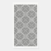 Serviette En Papier Crosses and Circles Grey Geometric Pattern (Devant)