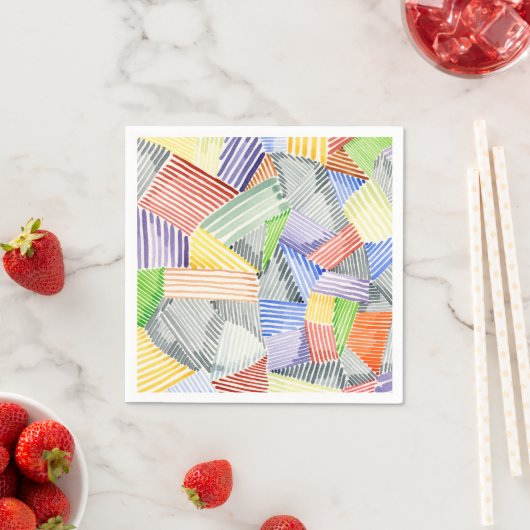 Serviette En Papier Crosshatch Quilt I (En situation)
