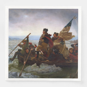 Serviette En Papier Crossing Delaware 1776 : Général George Washington