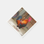 Serviette En Papier Crowing Red Rooster de Rhode Island (Coin)