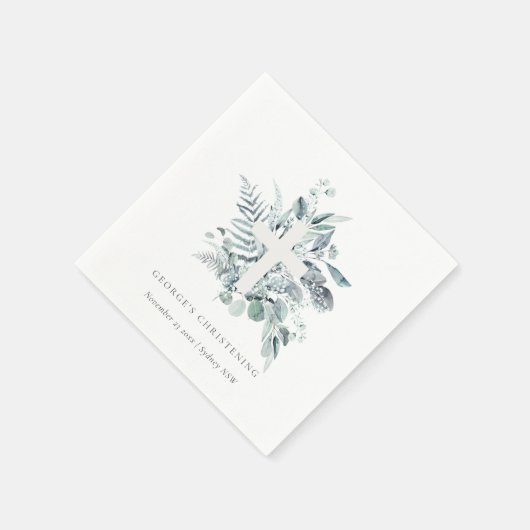 Serviette En Papier Croyant Rustique Eucalyptus Fern Folid (Coin)
