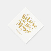 Serviette En Papier Croyez en la magie de notre famille à vos Noël (Coin)