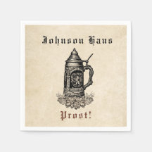 Cruche à bière vintage Oktoberfest Your Name Haus