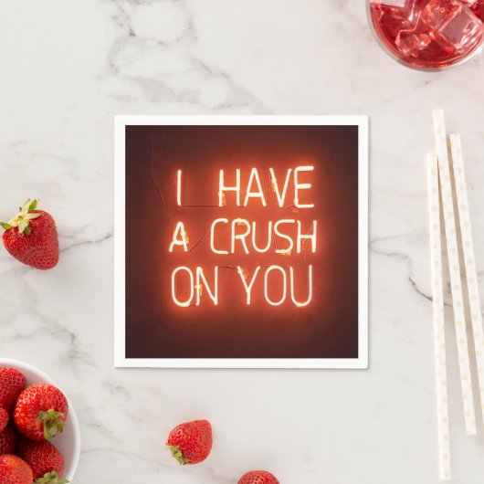 Serviette En Papier Crush sur toi (En situation)