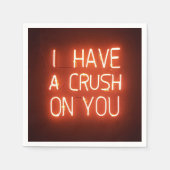 Serviette En Papier Crush sur toi (Devant)