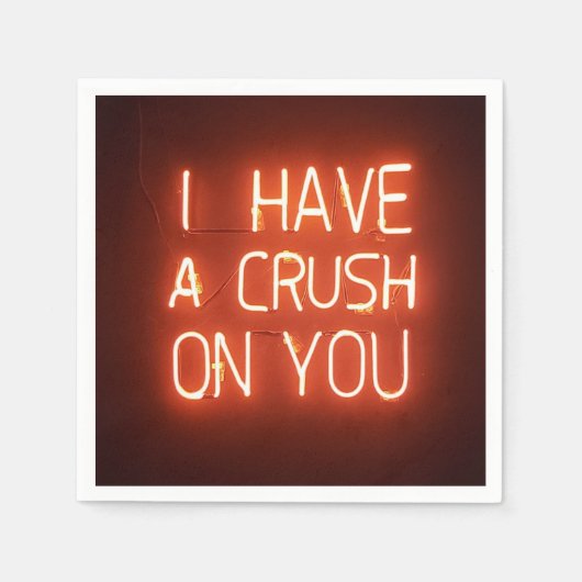 Serviette En Papier Crush sur toi (Devant)