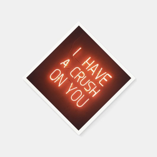 Serviette En Papier Crush sur toi (Coin)