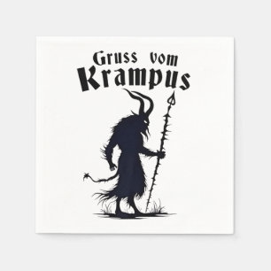 Serviette En Papier Cruss Vom Krampus Noël Xmas Diable Surnaturel