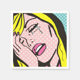Serviette En Papier Cry Me a River Pop Art Papier
