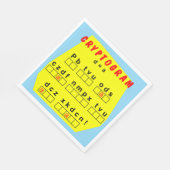 Serviette En Papier Cryptogramme jaune (Coin)