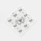 Serviette En Papier Cryptomonnaie numérique Bitcoin Noir et blanc (Coin)