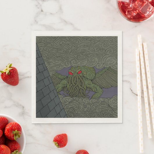 Serviette En Papier Cthulhu (En situation)