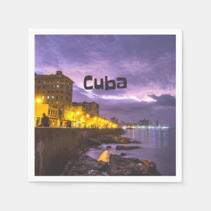 Serviette En Papier Cuba La Havane La Nuit